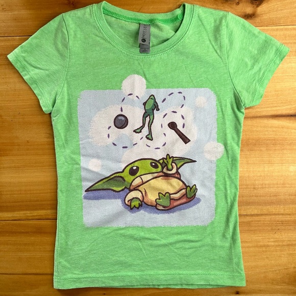 Boxlunch Star Wars Baby Yoda Grogu Kids Shirt Size 6 - Picture 3 of 7